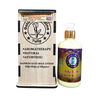 Picture of Tulip saffron goat milk lotion 300ml - Gold