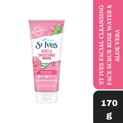 Picture of St. Ives Facial Cleanser Face Scrub Rose Water & Aloe Vera 170gm - Pink