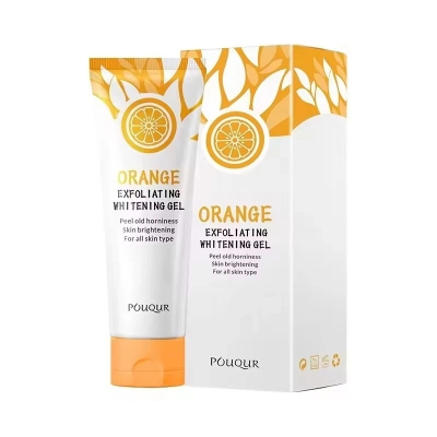 Picture of Orange Exfoliating Whitening Gel Brigten Scrub Face Remove Dryness Skin 50g New - Orange
