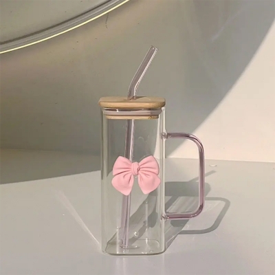Picture of Square Shape Pookie Mug With Straw - Silver