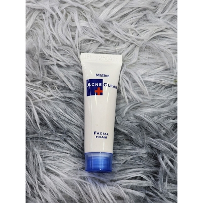 Picture of Mistine Acne Clear Facial Foam for Oily Skin Face Wash with Natural Ingredients Anti-Bacterial Anti-Imflammatory for Clear Skin - White