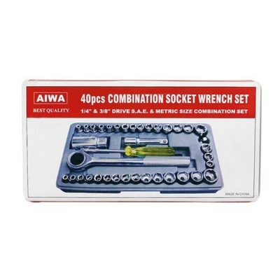 Picture of 40-piece Combination Socket Wrench Set - Red