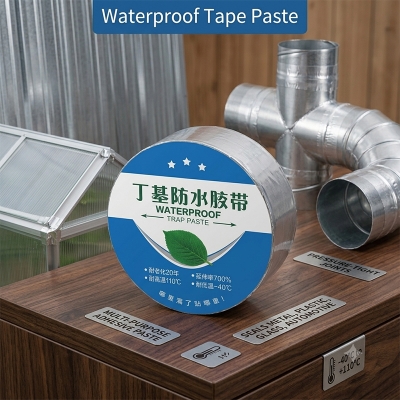 Picture of Waterproof Butyl Rubber Aluminum Foil Tape Paste - Silver