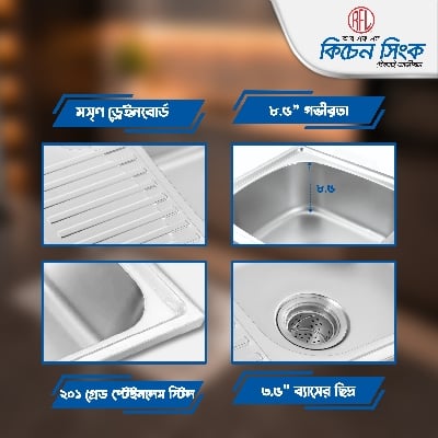 Picture of RFL Kitchen Sink Daisy 30"x18"