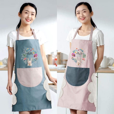 Picture of Waterproof Kitchen Apron Apron Kitchen Cooking And Washing Dishes Big Pocket Housework Apron Good Effect And Easy To Use