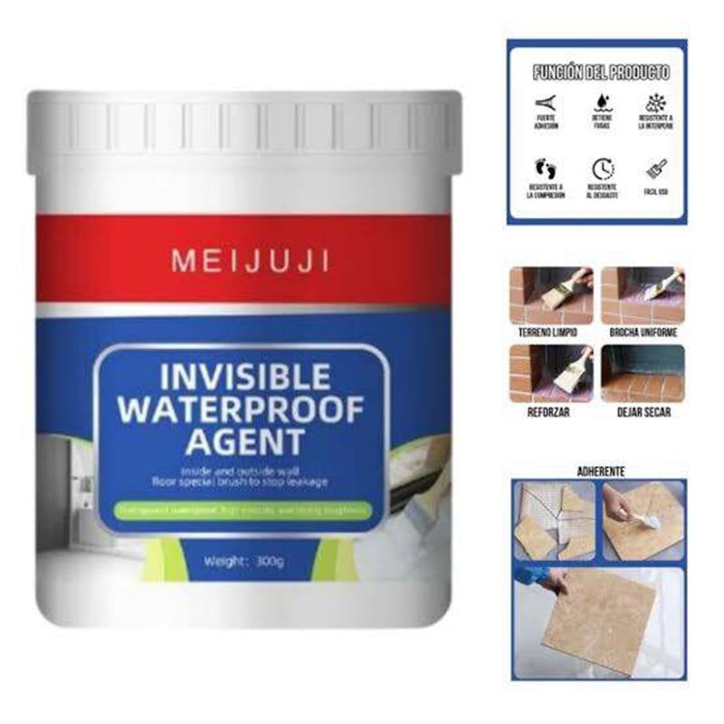 Picture of Transparent Waterproof Coating, Invisible Waterproof Leak Repair Agent 300gm for Roofs, Walls, and Garden, Water-Based Clear Sealant for Indoor & Outdoor