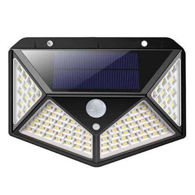 Picture of 100 LED Solar Motion Sensor Wall Light – IP65 Waterproof Outdoor Solar Security Lamp for Garden, Yard, Garage, Gate, Fence, Pathway, Balcony & Home Entrance