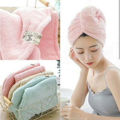 Picture of Super Absorbent Microfiber Hair Drying Cap – Quick-Dry Hooded Towel for Women – Multicolor