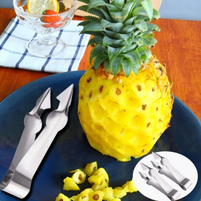 Picture of Fruit and Vegetable Peeler Pineapple Slicer Cutter Stainless Steel - Kitchen Accesories (Silver)