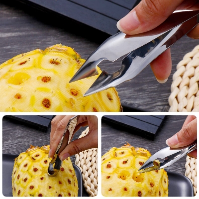 Picture of Fruit and Vegetable Peeler Pineapple Slicer Cutter Stainless Steel - Kitchen Accesories (Silver)