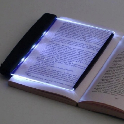 Picture of Book Light LED desk lamps Reading Night Light Flat Plate Portable Car Travel Panel Led for Home Indoor Bedroom (Black body LED white)