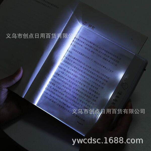 Picture of Book Light LED desk lamps Reading Night Light Flat Plate Portable Car Travel Panel Led for Home Indoor Bedroom (Black body LED white)
