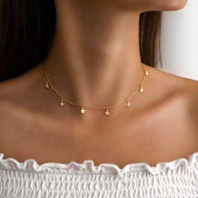 Picture of Many Star Necklace Star Shape Necklace as Picture 