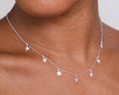 Picture of Many Star Necklace Star Shape Necklace as Picture 