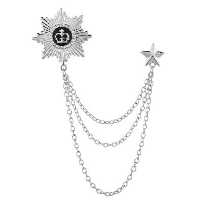 Picture of Blazer Men's British Style Crown Brooch Cross Suit Chain Pin Badge Vintage Women's Corsage Accessories Coat pin Men's fashion (SS 8029)