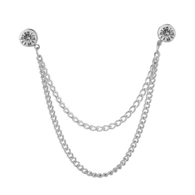 Picture of Blazer Men's British Style Crown Brooch Cross Suit Chain Pin Badge Vintage Women's Corsage Accessories Coat pin Men's fashion (SWD 8084)