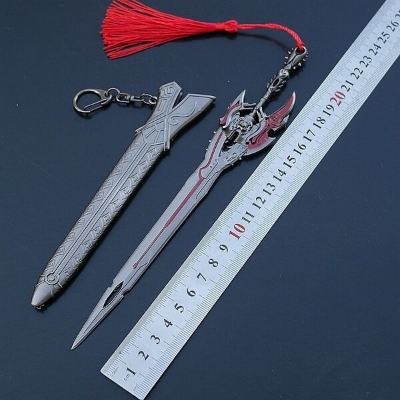 Picture of Showpiece Ancient Famous Sword 22cm Peerless Magic Sword Bronze Sword Dragon Yuan Burns Silent Xuanyuan Sword Yue King Goujian Green Bane Sword Weapon Keychain (Magic Sword)