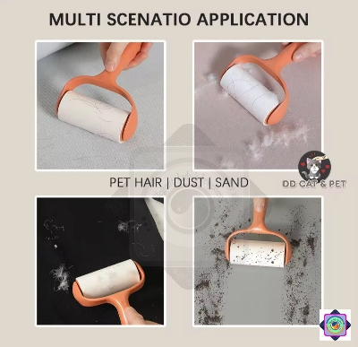 Picture of 1pc Hair Removal Roller Global Tearable Felt Sticky Paper Pet Sticky Roller Household Clothes Hair Remover Roller Brush (Multicolor)