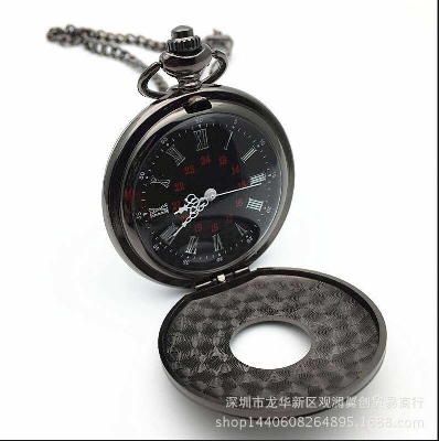 Picture of Pocket Watch Necklace Watch Roman quartz watch vintage pocket watch wholesale pocket watch (Black)