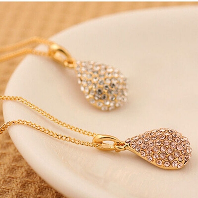Picture of Stone Necklace Ladies Fashion Jewelry Necklace with Pendent for Women (Gold Color)