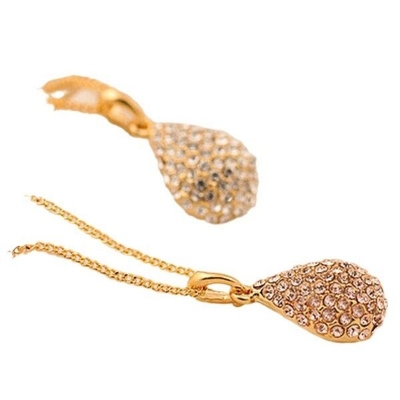 Picture of Stone Necklace Ladies Fashion Jewelry Necklace with Pendent for Women (Gold Color)