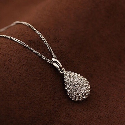 Picture of Stone Necklace Ladies Fashion Jewelry Necklace with Pendent for Women (Silver Color)