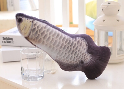 Picture of Cat Toys Fish Toys Pet 1pc 20cm Plush Cat Mint Fish Kitten Carp Toys Funny Cat Stick (Silver Dragon 20cm,20cm)