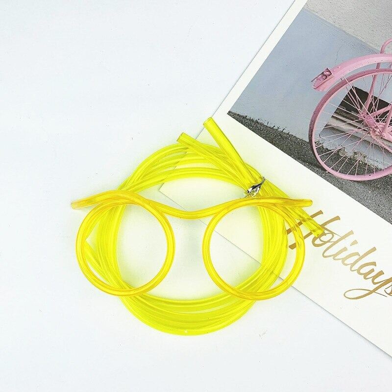 Picture of 1Pc Fun Soft Plastic Straw Funny Glasses Flexible Drinking Toys - Baby Toy glass ()