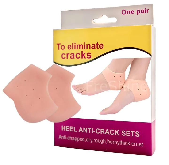 Picture of Silicone Heel Anti Crack Set for Men and Women (Free Size)  - Pink