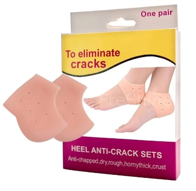 Picture of Silicone Heel Anti Crack Set for Men and Women (Free Size)  - Pink