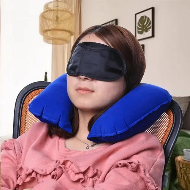 Picture of 3 In 1 Travel Kit Set - Neck Pillow, Eye Mask, Ear Bud  - Multicolor