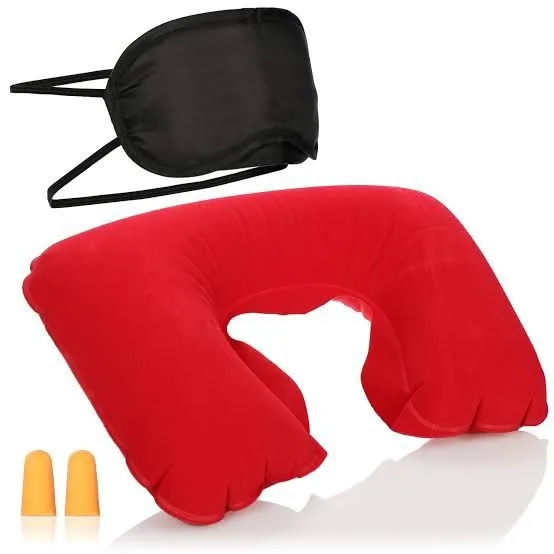 Picture of 3 In 1 Travel Kit Set - Neck Pillow, Eye Mask, Ear Bud  - Multicolor