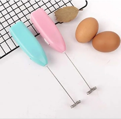 Picture of Mini Portable Hand Blender For Lassi. Milk. Coffee. Mixer - 2×AA Battery Operated. - Black