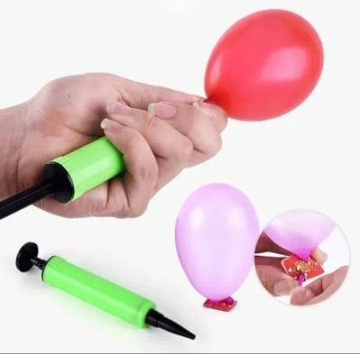 Picture of Mini Portable Balloons Ball Pump For Christmas Wedding Birthday Party Foil Balloon Decoration Hand Push  - Multicolor