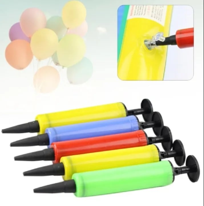 Picture of Mini Portable Balloons Ball Pump For Christmas Wedding Birthday Party Foil Balloon Decoration Hand Push  - Multicolor