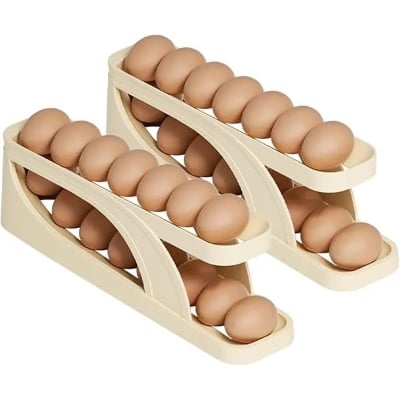 Picture of Double-Layer Egg Dispenser Automatic Roll-Down Egg Storage Rack