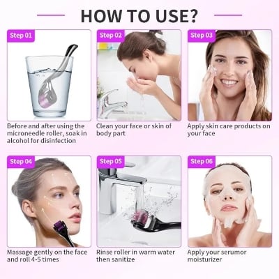 Picture of Derma Roller System 540 Needles Derma for Face and Skin Care  - Multicolor