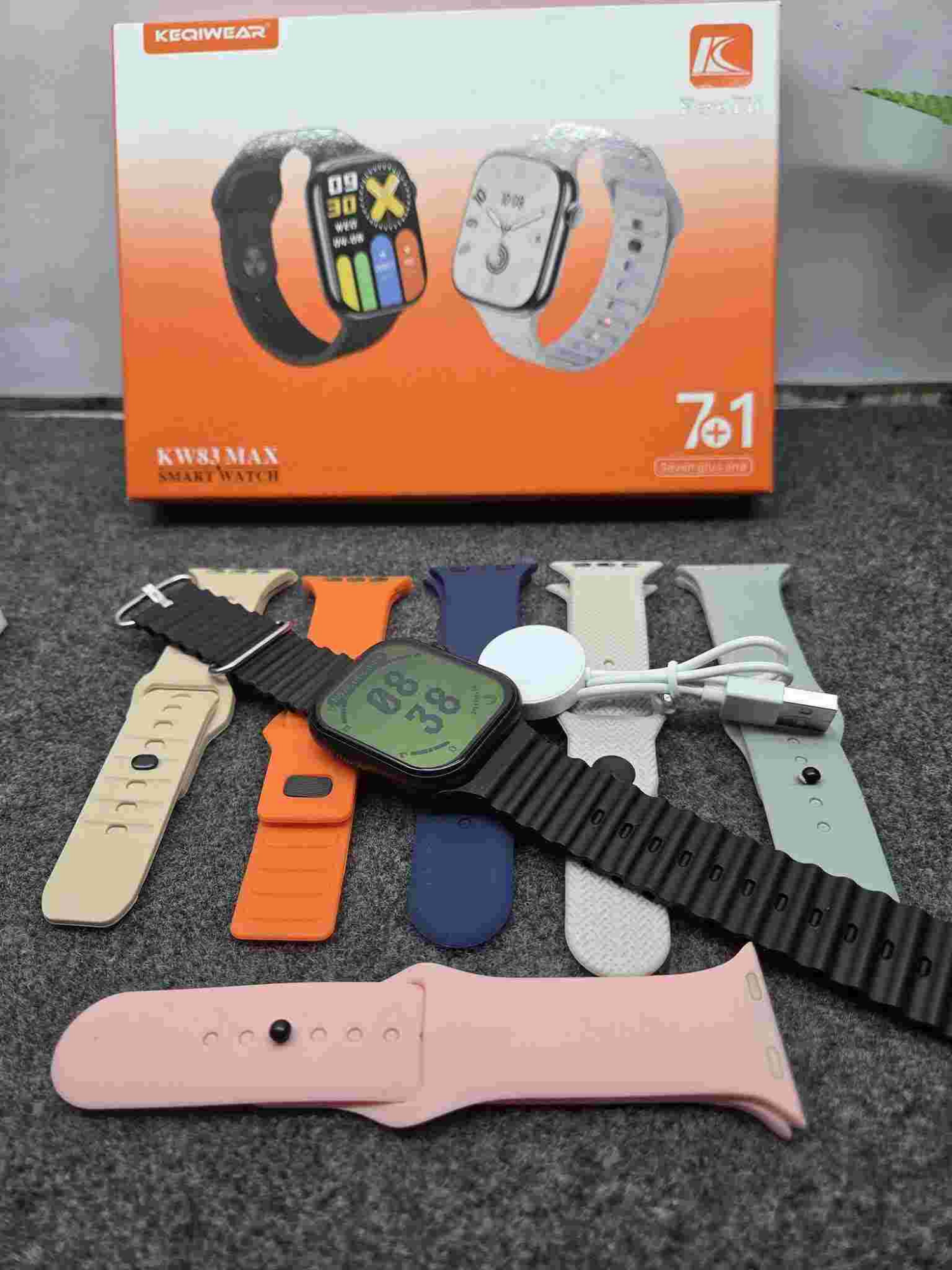 Picture of Keqiwear KW83 Max Smartwatch with 7+1 Interchangeable Straps