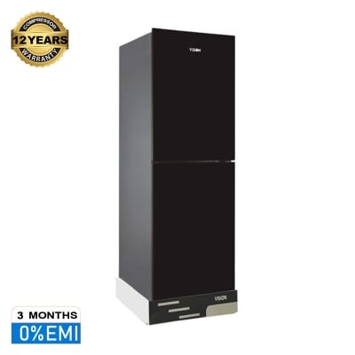 Picture of VISION RE-252 Liter Glass Door Refrigerator Smart Dis Black-Bottom Mount