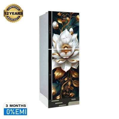 Picture of VISION RE-262 Liter Glass Door Refrigerator W Manaca Flower Top Mount