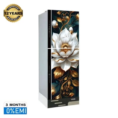 Picture of VISION RE-240 Liter Glass Door Refrigerator W Manaca Flower Top Mount