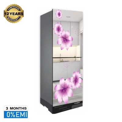 Picture of VISION RE-216 Liter Glass Door Refrigerator Mirror White Purple Bottom Mount