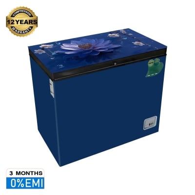 Picture of VISION RE-150 Liter Glass Door Chest Freezer Blue Jewel Lotus
