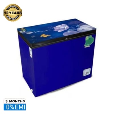 Picture of VISION RE-150 Liter Glass Door Digital Dis. Chest Freezer Blue Flower