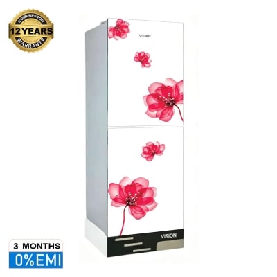 Picture of VISION RE-242 Liter Glass Door Refrigerator Mirror Jaba Flower Top Mount