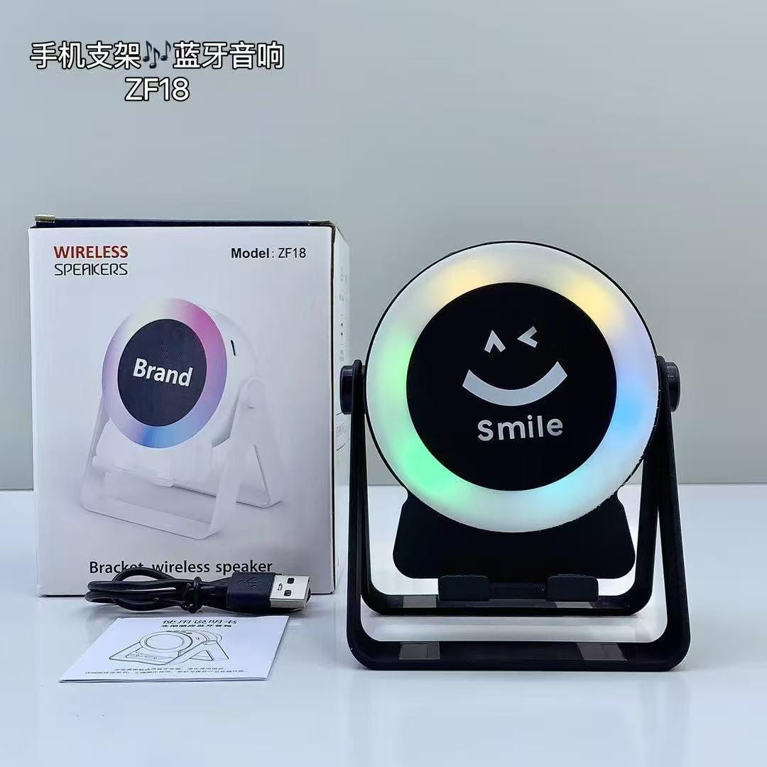 Picture of ZF18 Wireless Speakers Phone Stand 5W LED RGB Lights Fashion Sound Speaker Bass Woofer Mini Speakers -