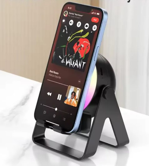 Picture of ZF18 Wireless Speakers Phone Stand 5W LED RGB Lights Fashion Sound Speaker Bass Woofer Mini Speakers -
