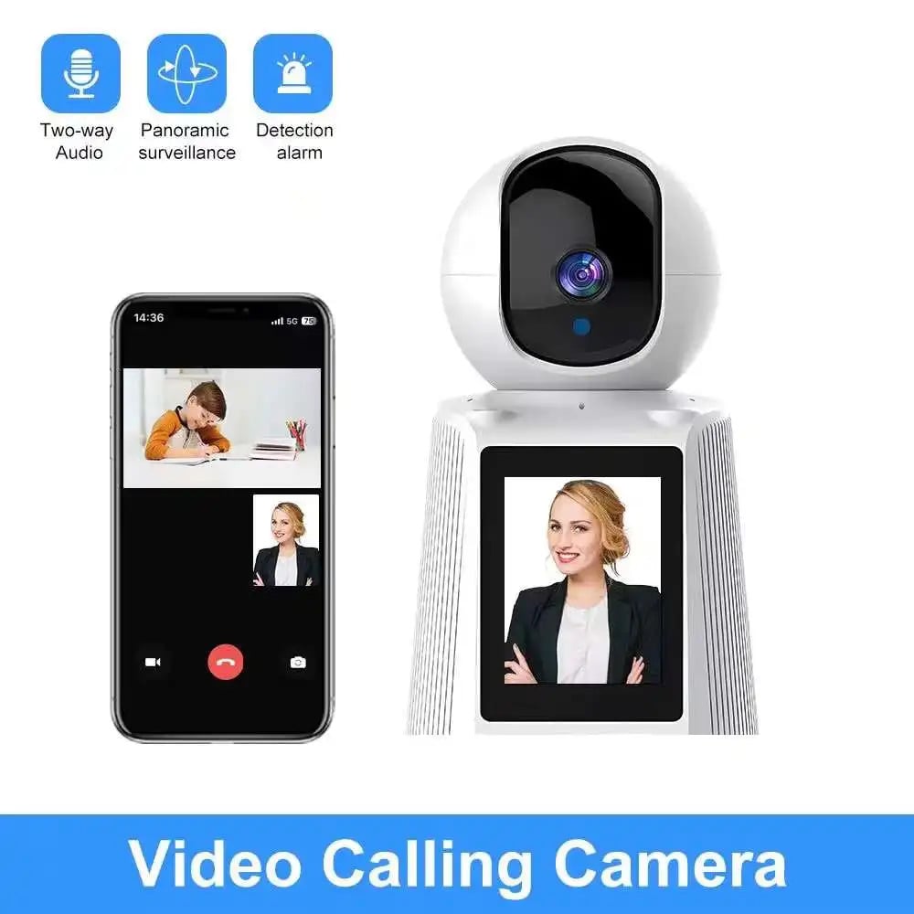 Picture of V380 Pro Indoor Security Camera 1080P Full HD WIFI Video Calling PT Camera,AI Auto Tracking,2.8inch HD Display and two-way video calling, Human/Pet AI Ideal for Baby Monitor/Pet Camera/Home Security CCTV Camera - Multicolor