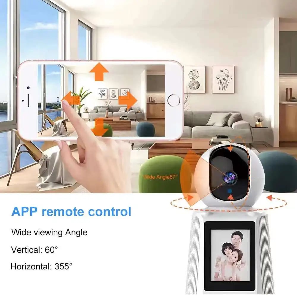 Picture of V380 Pro Indoor Security Camera 1080P Full HD WIFI Video Calling PT Camera,AI Auto Tracking,2.8inch HD Display and two-way video calling, Human/Pet AI Ideal for Baby Monitor/Pet Camera/Home Security CCTV Camera - Multicolor
