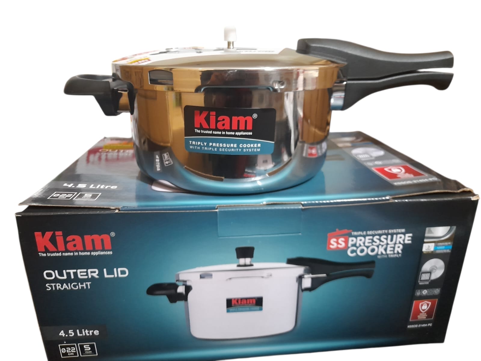 Picture of Kiam SS Pressure Cooker inducation bottom –6.5 LTR